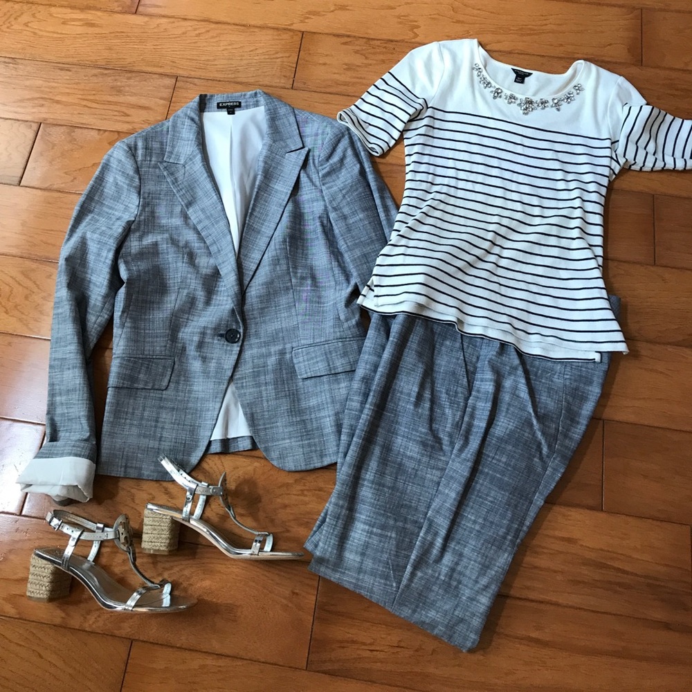 Express Blue Pants and Jacket